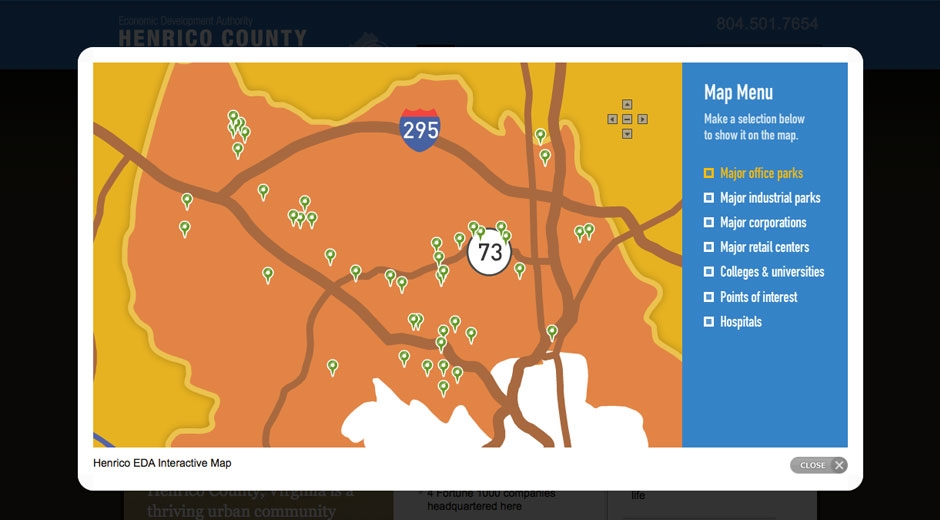 An interactive map shows points of interest.