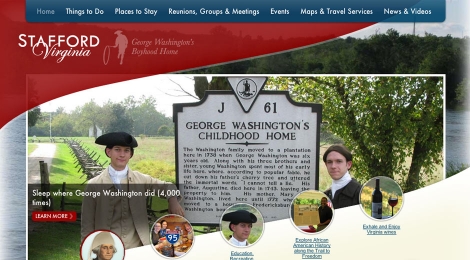 The Stafford County tourism homepage captures what to do and see in Stafford County, Virginia, George Washington's Boyhood Home.