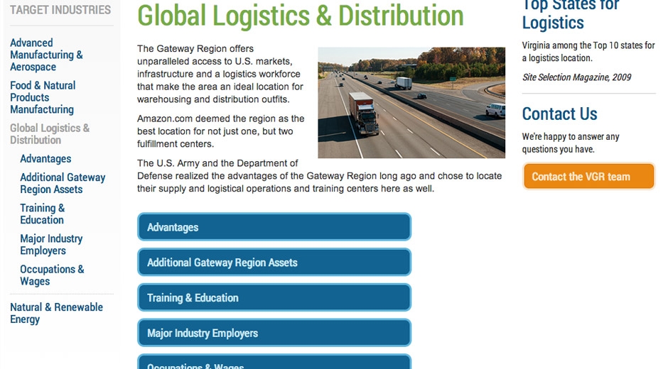 A section for target industries gives superlatives, advantages and information pertinent to each industry.