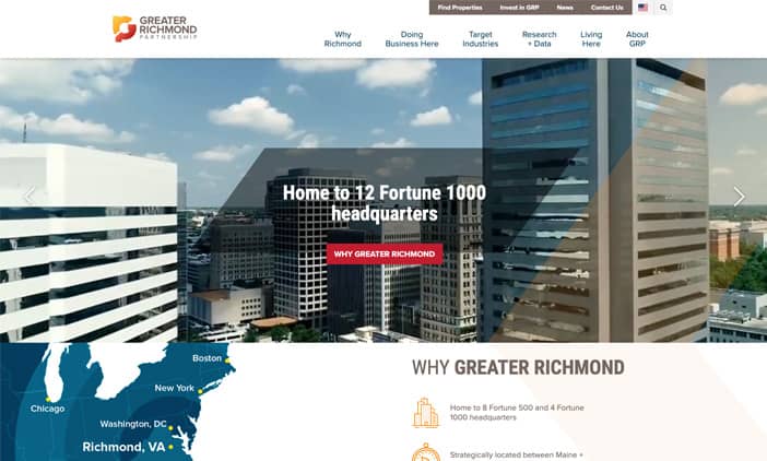 Greater Richmond Partnership economic development website